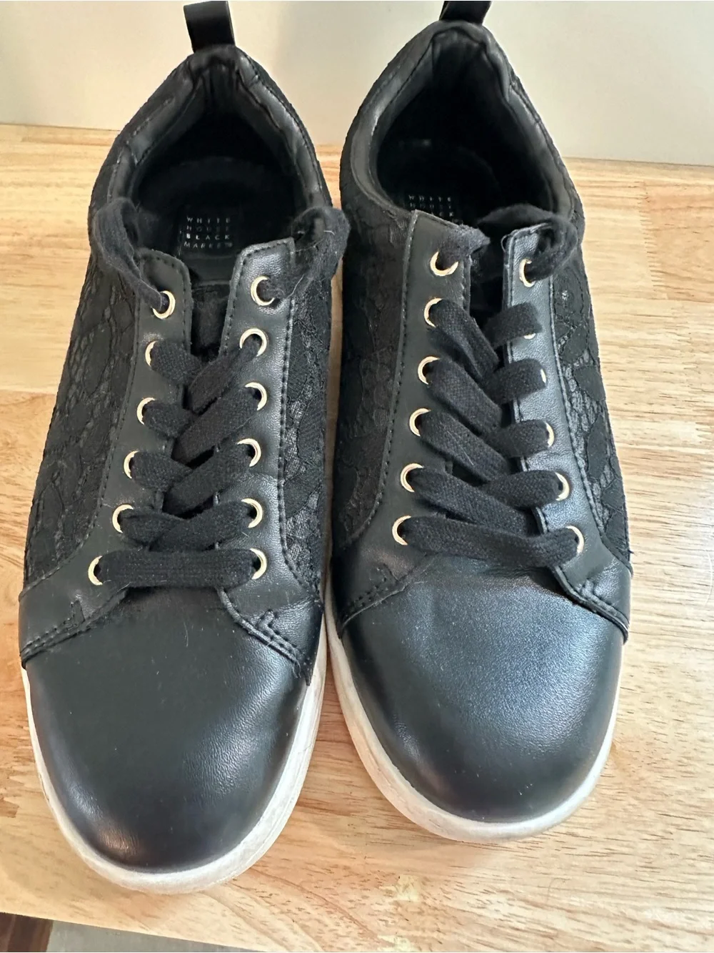 White House Black Market Black Lace Sneakers